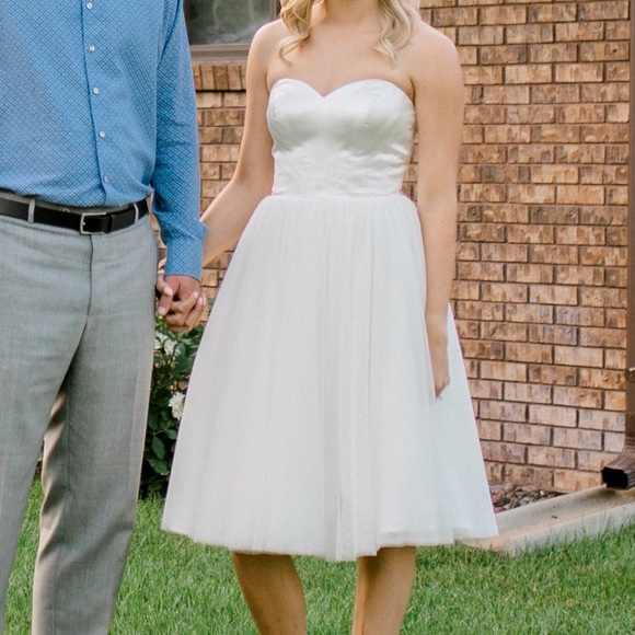 Matthew Christopher Bridal Midi Dress - Picture 1 of 9